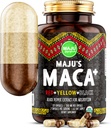 Maju Superfoods 4-in-1 Maca Root Capsules, Ecológico Negro, Amarillo &amp; Red Roots w Black Pepper Extract for Absorption (120 ct) peru Peru Producto, Peru Powder, Men &amp; Women Suplemento, 60.000 mg