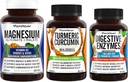 FarmHaven Magnesium Glycinate " Malate Complex w/Vitamin D3 " Turmeric Curcumin with BioPerine Black Pepper " Digestive Enzymes with 18 Probiotics " Herbs