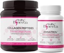 Soporte de bonificación Annatrol &amp; FORTIBONE Collagen Peptides w/FORTIGEL, VERISOL - Bono completo, junta, piel, cabello, uñas &amp; soporte metabólico ← 1 mes de suministro (Tub, 390g)