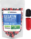 XPRS Nutra Size 2 Empty Capsules - 100 Conde Empty Gelatin Capsules - Pills DIY Capsule Filling - Pure Bovine Pill Gel Caps for Do-It-youself Supplements (Black/Red)