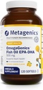 Metagenics OmegaGenics EPA-DHA 500 - Suplemento de aceite de pescado de alta potencia para la salud cardiovascular* - Pruebas de pureza sostenibles - libre de gluten - 120 Softgels