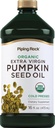 Piping Rock Pumpkin Seed Oil Organic Cold Pressed ← 16 Fl Oz ← Virgen Extra, No GMO, Gluten Free Supplement
