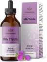 HERBAMAMA Milk Thistle Suplemento - Vegan Liver Support with Milk Thistle Extract Tincture - Non-GMO, Alcohol &amp; Sugar-Free Liquid Silymarin Liver Detox Drops, 56-Day Supply