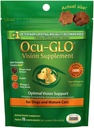 Ocu-GLO Cat &amp; Dog Senior Supplement for Eye Support - Chewable Vision Vitamins Supplements for Large and Small Pets Care with Lutein, Omega-3 Fatty Acids, Grape Seed Extract & Antioxidants