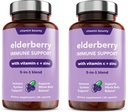 Vitamina Bounty Elderberry Immune Support - con Zinc, Vitamina C &amp; Echinacea, Advanced 5-in-1 Blend, Powerful Antioxidant, soporta el equilibrio corporal completo, non-GMO - 60 cápsulas, 2 Pack