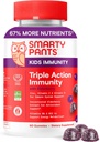 SmartyPants Kids Immunity Elderberry Gummies: Kids Immune Support Supplement, Vitamina C, Vitamina D, Vitamina B6 &amp; B12 y Zinc, Gluten Free, Elderberry Flavor, 60 Cuenta (30 Day Supply)