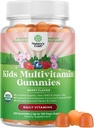 USDA Organic Kids Multivitamin Gummies - Vegan Organic Multivitamin for Kids 2+ with 14 Essential Vitamins and Minerals - Daily Gummy Multivitamins Vegan Nut Free " Non-GMO (120 Count)