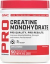 GNC Pro Performance Creatine Monohydrate Powder for Women &amp; Men, 5g Creatine Por Serving, Muscle Building, Energy Production, Endurance, Performance, 50 Servings