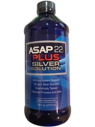 American Biotech Labs - ASAP 22 Plus Silver Solution - Immune System Support, 22 ppm Silver Solution Dietary Supplement - (16 oz)