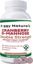 Cranberry D-Mannose for Dogs and Cats Urinary Tract Infection Support Prevents and Eliminates UTI, Bladder Infection Kidney Support, Antioxidant (Double Strength Tablet, 120 Conde)