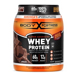 Fortaleza del cuerpo 100% Whey, Polvo Proteína Premium, Chocolate, 1.78lbs