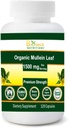 Hoja de Mullein Orgánica 1500 mg Servir 120 cápsulas vegetales Hecho en EE.UU.