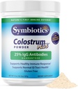 Symbiotics Colostrum Plus Powder 21 oz (597 g) - Immunity Support - Promotes Athletic Performance and Optimal Iron Levels - Inmunoglobulina - 25% lgG Anticuerpos - Gluten Free