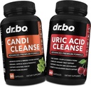 DR. BO Candi Uric Acid Cleanse Support - Oregano " Kidney Herbal Supplements for Women " Hombre - Extra Strength Uric Acid Flush Purge Capsules " Oral ControlProbiotic Complex Cleanser