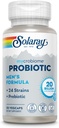 SOLARAY Mycrobiome Probiótico Hombre Fórmula, Probióticos para Hombres, Gut Health, Digestión, Función Inmunitaria > Más, 20 Billones CFU Hombres Probiótico, 24 Strains Plus Prebiótico, 30 Servimientos, 30 VegCaps