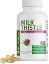 Bronson Milk Thistle Silymarin Marianum &amp; Dandelion Root Liver Health Support, Antioxidant Support, Detox, 90 Capsules