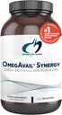 Diseños para OmegAvail Synergy - Complejo Omega para Adultos - Omega 3-6-7-9 Ácidos grasos de Borage y Macadamia Oil + Triglyceride (TG) Aceite de pescado con DHA &amp; EPA (180 Softgels)