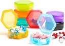 [8 Pack] Pequeño Organizador de Píldoras, Caja de Píldoras de Viaje Portable BPA Caja de Mini Píldora Gratuita para Pocket, Píldoras Medicación &amp; Vitaminas Holder ( Colores Vivid)