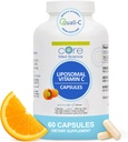 Core Med Science Liposomal Vitamina C 1000mg, 60 cápsulas - Suplemento natural de vitamina C no GMO que promueve la piel sana - Booster de sistema inmunológico para adultos, apoya la formación del colágeno