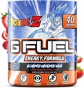 G Fuel Dragon Ball Z Energy Drink Powder, Pre Workout Caffeine Mix for Gaming, Sugar Free Focus Amino, Vitamina + Antioxidantes, 9.8oz (Strawberry Lychee, 40 Servings)