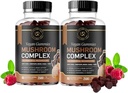 Mushroom Gummies ← 10 Mushroom Suplemento TENIDO 2 pack ANTE Turquía Tail, Chaga, Reishi, Cordyceps &amp; Lions Mane Organic Mushroom Extractos, Nootropic Brain Booster for Focus, Memory, Clarity, Energy ¦ 120ct