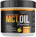 Intencionally Bare MCT Oil Powder French Vanilla MCT Coffee Creamer - C8 MCT Oil Powder for Energy &amp; Metabolism - No Grit Keto Energy Blend Excelente en Baking, Shakes & Creamer for Coffee - 40 Ser