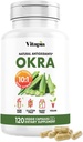 Extracto de Vitapia Okra - Salud del Corazón, Antioxidante, Gut " Digestión, Wellness Support - 10:1 Relación " 120 cápsulas vegetales - No GMO, Libre de gluten, Suplemento Vegano