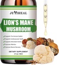 Lions Mane Liquid - Brain Support, Energy, Memory & Focus - Sugar &amp; Alcohol-Free Lions Mane Suplemento - 2 Fl OZ, 2 Month Supply