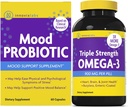 InnovixLabs Mood Probiotic & Triple Omega Bundle Probiotic (60 Capsules) Triple Fuerza Omega-3 Fish Oil (200 Softgel). Apoya Cerebro, Juntas y Salud Inmunitaria*