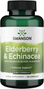 Swanson Elderberry Agaricus Echinacea Immune Support Health Formula Agaricus Blazei Mushroom 400 mg, Elderberry 400 mg, Echinacea 200 mg 120 Capsules (Caps)