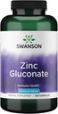 Swanson Zinc Gluconate - Suplemento Mineral Promoción de la Salud Prostática, Visión Salud, &amp; Apoyo Inmunitario - Formulario de Gluconato para la Absorción Optimal - (250 cápsulas, 50 mg cada uno)