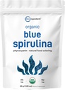 Orgánica Blue Spirulina Powder (Phycocyanin Extract), 30 Servings - No Fishy Smell, 100% Vegan Protein de Blue-Green Algae, Natural Luminous Food Coloring for Smoothies, Baking, Drinks & Cooking