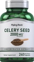 Piping Rock Celery Seed Extract Capsules Silencio 2000mg Silencio 240 Conde ← Concentrado Suplemento Herbal Silencio No GMO, Gluten Free