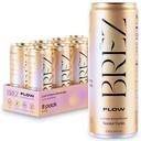 BREZ FLOW Bebida de Mushroom Mane Lion, 8-Pack, No Infundida, Adaptógenos, Alivio, Levantamiento y Social, Sparkling Lemon Elderflower Tonic 12 Fl oz