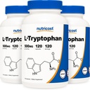 Nutricost L-Tryptophan 500mg, 120 cápsulas (3 botellas)