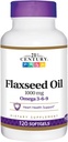 21th Century Flaxseed Oil 1000mg Softgels 120 Cuenta (3 Pack)
