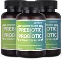 Zentastic Probiotics & Prebiotics Supplement - 50 Billion CFU - for Men &amp; Women’s Immune & Digestive Health - 16 Strains - Shelf Stable - 180 Delayed Release Veggie Capsules