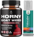 Bundle of Horny Goat Weed for Men with Black Maca Root, Tongkat Ali, Saw Palmetto &amp; Panax Ginseng Extract and Lidocaine Desensibilizing Topical Spray Climax Control - Boost Endurance and Stamina