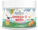 Nordic Naturals Nordic Omega-3 Gummies, Tangerine - 60 Gummies - 82 mg Total Omega-3 con EPA " DHA - Non-GMO - 30 Servimientos