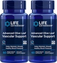 Life Extension Advanced Olive Leaf Vascular Support, 60 Vegetarian Capsules (Pack of 2)