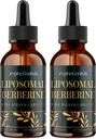 Liposomal Berberine Drops Suplemento 3000mg - High Absorption AMPK Activator, Organic Berberine HCl Complex with Ceylon Cinnamon " Ginger for Immune " Digestion (4 fl oz)