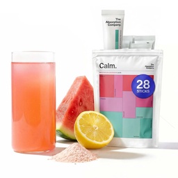 Calm Drink Mix - Relax Aid with Magnesium, Ashwagandha, L-Theanine, " Vitamina D - Soporta la Regulación del Cortisol y el Mood para Hombres " - Watermelon Lemonade Flavor 28 Sticks