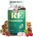 Super Mushroom Gummies I Sugar Free Organic Daily I Chaga Cordyceps Lions Mane Maitake Shiitake Turquía Tail Reishi ¦ Suplementos para Cognitive &amp; Immune Support Focus Energy Stress Mood