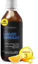 Livingood Daily Liquid Omega 3 Fish Oil, EPA & DHA Supplement with Monk Fruit & Orange Flavor, Supports Heart, Joint & Brain Health, Fish Oil for Men & Women, Non GMO, Gluten Free, 200 ML, 40 Servings