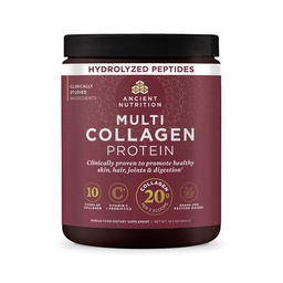 Péptidos de Collagen de Nutrición Antigua Polvo, Proteína Multi Collagen, Hombres Mujeres, Vitamina C, Probióticos, Collagen Hidrolyzed, Soporta Skin, Juntas, Salud Gut, Desflavorado, 40 Servimientos