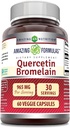 Increíble Nutrición Quercetina 800 Mg con Bromelain 165 Mg Veggie Capsules Suplemento ← No-GMO Silencio Gluten Libre Silencio Hecho en EE.UU.