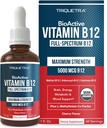 BioActive Vitamina B12 5000 mcg ← Contiene 3 BioActive Forms B12 Plus Methylfolate Cofactor - Metil B12, Adenosyl B12 & Hydroxy B12 ← Sublingual Form, Berry Flavor, Organic, Vegan (60 Servings)