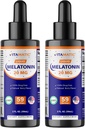 Vitamatic 2-Pack Melatonin 20mg Liquid Drops - 2 fl oz (59 ml) Cada - Natural Berry Flavor - Non-GMO, Suplemento Vegetariano para Adultos