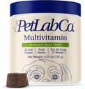 PetLab Co. 22 in 1 Dog Multivitamin - Soporte Dog's Immune Response, Skin, Coat, Joints & General Health - Vitaminas A, E, D, B12, Minerales, Antioxidantes - Chewable Pork Flavor - Embalaje Mayo Vary
