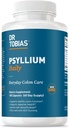 Dr. Tobias Psyllium Daily, apoya el movimiento de bolos saludables, cápsulas husk de Psyllium con arcilla bentonita, ingredientes naturales de Flaxseed, suplemento diario de fibra en apoyo de la salud del colon, 180 cápsulas